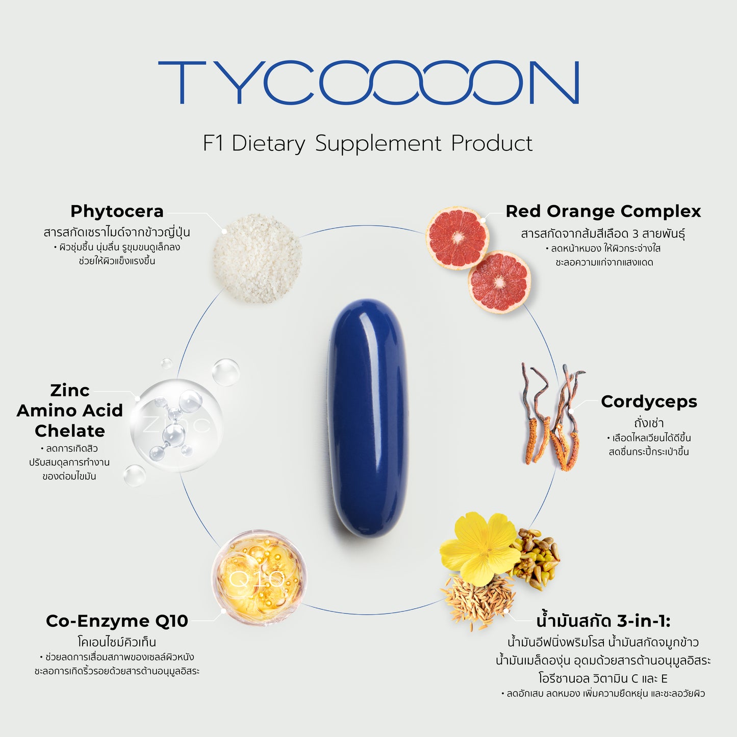 Tycoooon F1 Dietary Supplement (30 Capsules x 5)